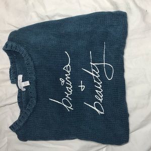 Blue cropped sweater